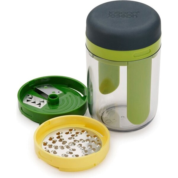 Joseph Joseph Spiro 3-In-1 Handheld Spiralizer Manual Slicer/Cutter Peeler Clear