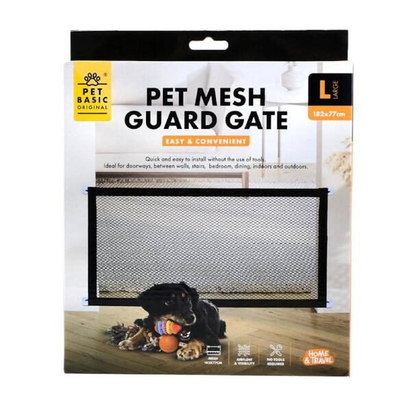 Ozoffer Mesh Safety Enclosure Pet Dog Gate Barrier Safe Pet Anywhere Magic Guard Fence