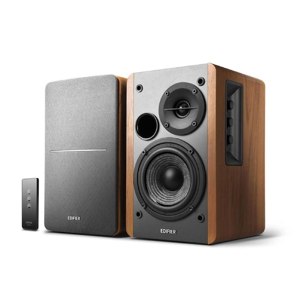 Edifier R1280T Powered Bookshelf Speakers, 2.0 Active Monitor Speaker System - Wood