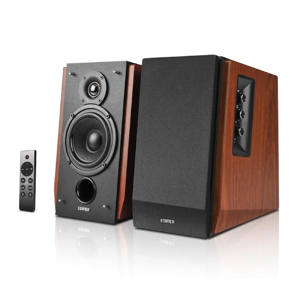 Edifier R1700BTs Active Bluetooth Bookshelf Speakers - 2.0 Wireless Near Field Studio Monitor Speaker - 66w RMS with Subwoofer Line Out - Wooden Enclosure