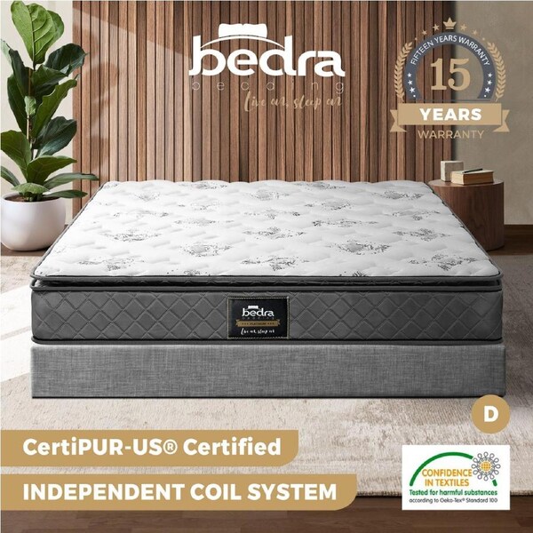 Bedra Double Mattress Breathable Luxury Bed Bonnell Spring Foam Medium 21cm