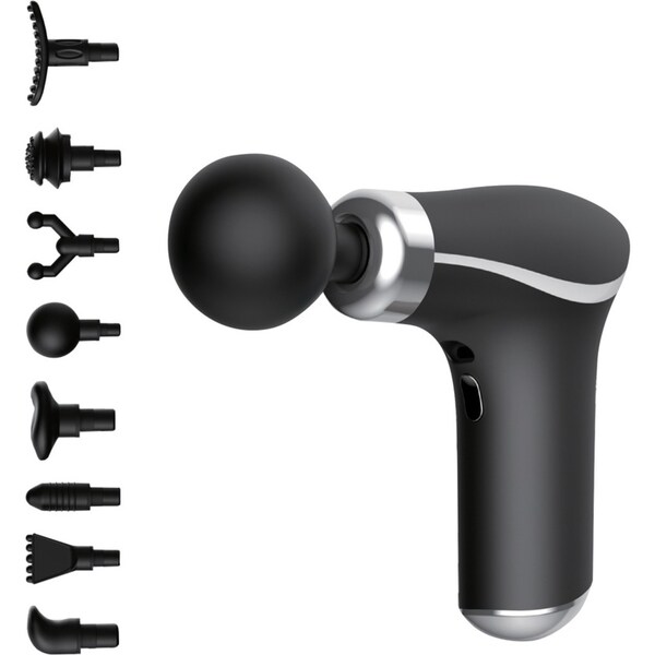 FitSmart Hyper Pro Mini FS-250 Vibration Massage Device 3 Levels 8 Heads Black