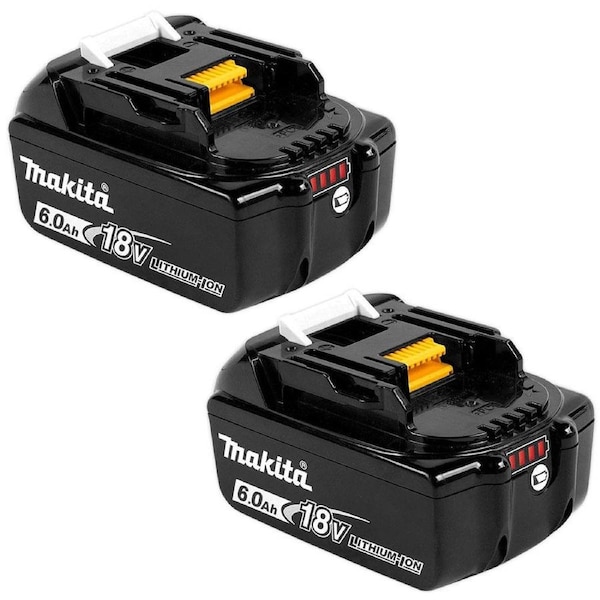 BRAND NEW GENUINE MAKITA BATTERY 18 VOLT 6.0AH LITHIUM ION BL1860B X 2 BL1860