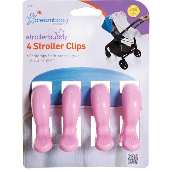 4pc Dreambaby Strollerbuddy Blanket Clips Attachment Peg For Stroller/Pram Pink