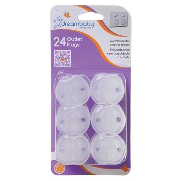 24pc Dreambaby Baby/Children Safety Outlet/Power Adapter Plugs/Cover AU/NZ Clear