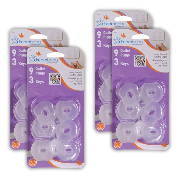 36pc Dreambaby Baby/Child Safety Keyed Outlet Plugs w/3 Key Clear For AU/NZ Plug