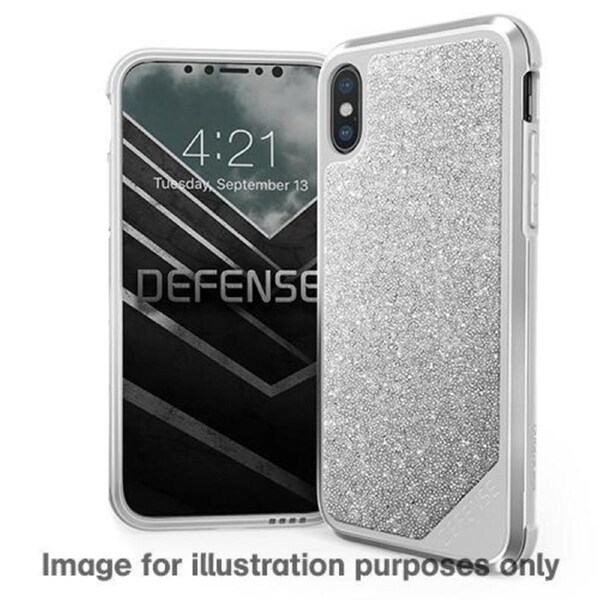 X-Doria Defense Lux Phone Case Cover Protection For iPhone XS Max White Glitter