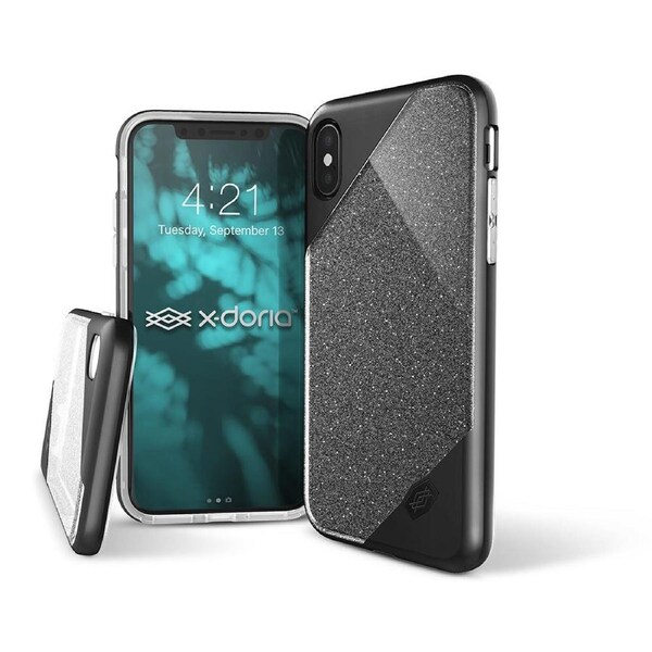 X-Doria Defense Revel Lux Case Cover Protection For iPhone X/XS Black Glitter