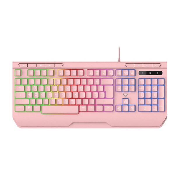 Laser Gaming LED Full Size MBK701 Wired Keyboard Pink