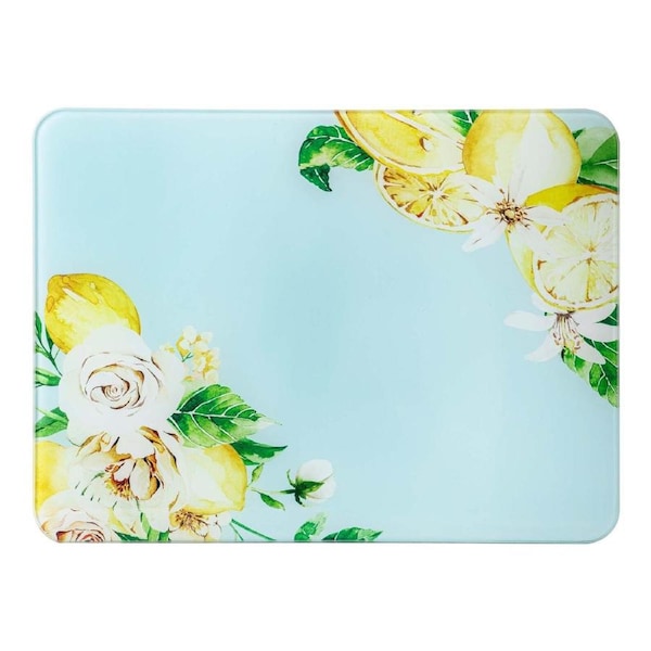 Ashdene Citrus Blooms 30x40cm Heat Resistant Pot Surface Protector Blue/Lemon