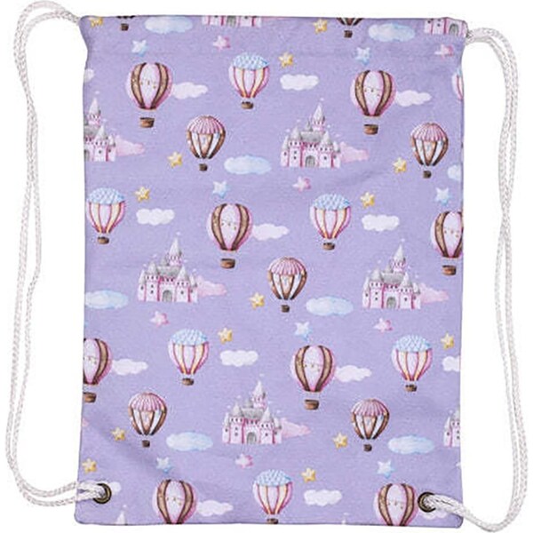 Ashdene Up In The Sky 28x37cm Swim Tote Bag Kids Drawstring Backpack Purple
