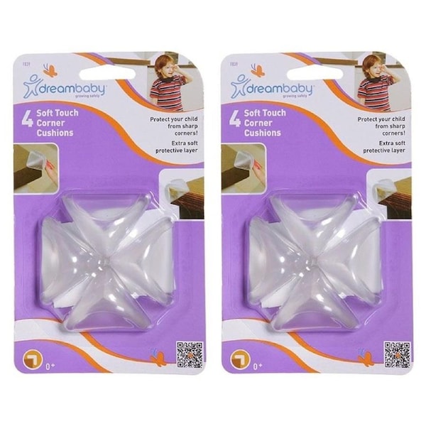 8x Dreambaby Soft Touch Baby Safety Edge/Corner Protection Padded Cushion Edge