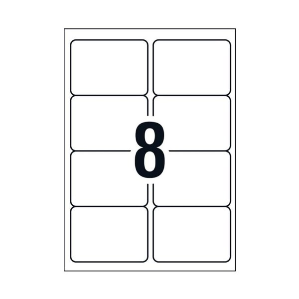 8UP AVERY Shipping Labels with Trueblock 99.1 x 67.7 mm 800 Labels/100 Sheets L7165