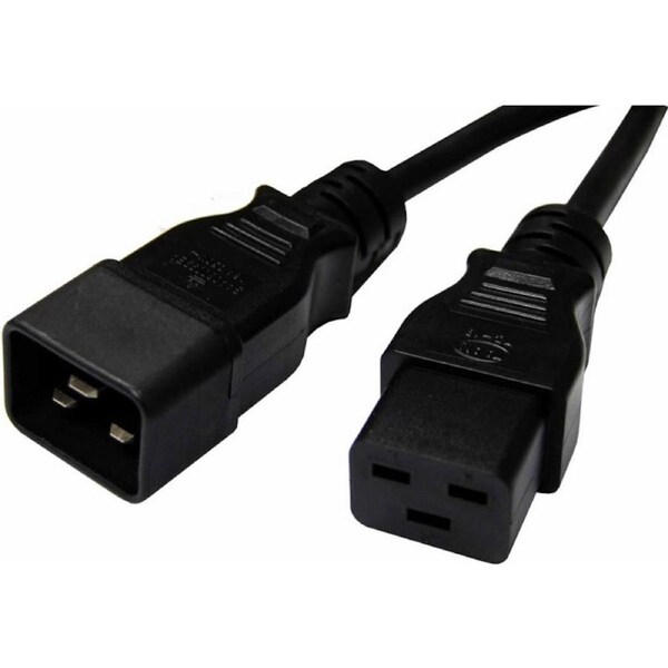 8ware Power Extension Cable Lead 1m 15A IEC-C19 to IEC-C20 Male to Female [RC-3084-010]