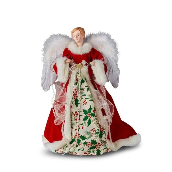 Holly Angel Christmas Tree Topper 41cm