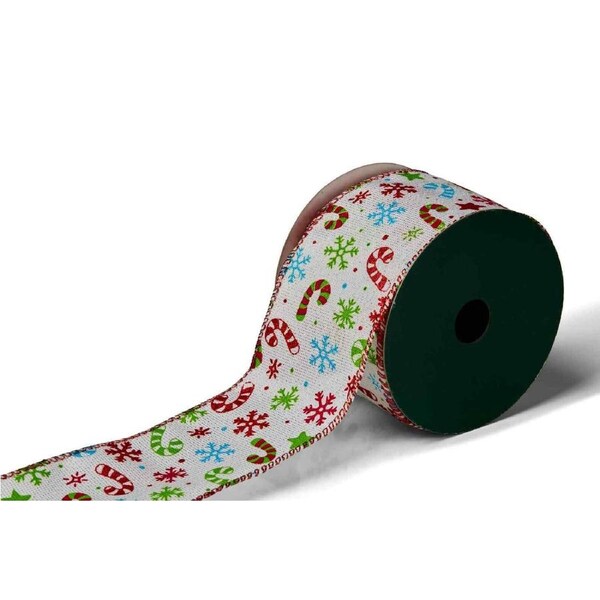 910cm Christmas Ribbon Roll with Candy Pattern