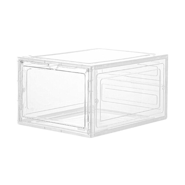 Sneaker Display Case Shoe Storage Organizer Box Stackable Plastic Clear Magnetic