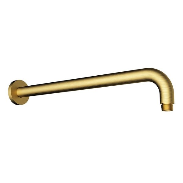 Round Wall Shower Arm Brushed Gold