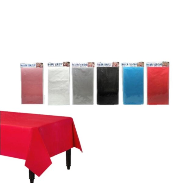 Ozoffer 10Pcs Plastic Table Cover Disposable Covers Waterproof Cloths Wedding Party