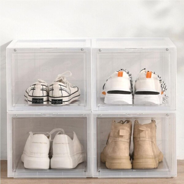 Nelio 4 Pack Premium Sneaker Display Box Front Drop Clear