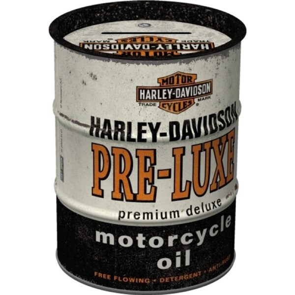 Nostalgic-Art 11.5cm/600ml Money Box Oil Harley-Davidson Pre-Luxe Coin Storage