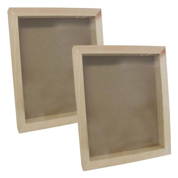 2x Boyle Wooden 28x23cm Art/Craft Memory Box Rectangle Frame DIY Home/Room Decor