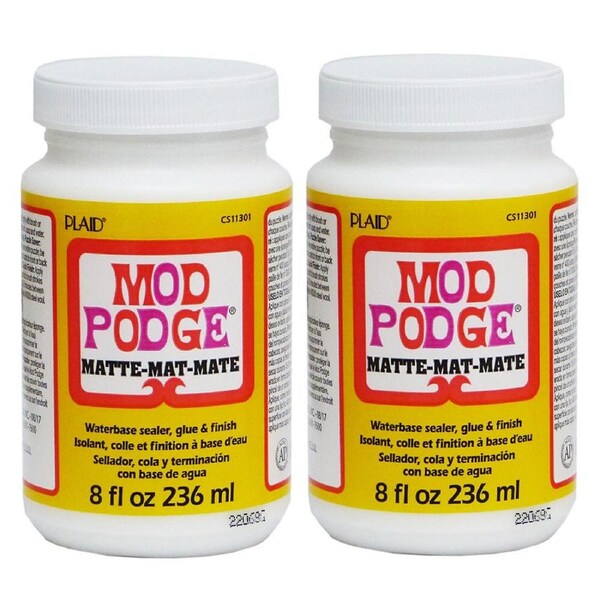 2x Mod Podge All-In-One Waterbase 236ml Matte Glue/Sealer/Finish Craft Top Coat