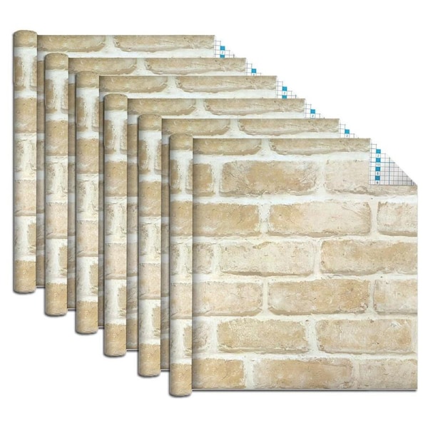 6x Boyle Self Adhesive 1.5mx45cm Roll Vinyl Film Art/Craft Covering Cream Brick