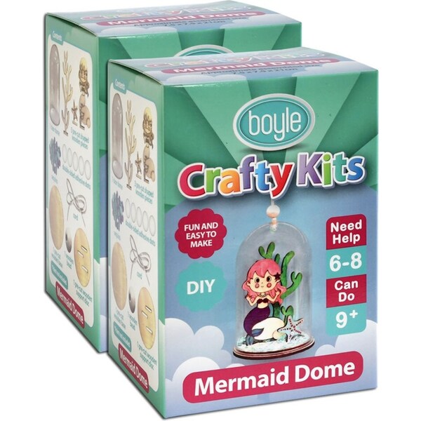 2x Crafty Kits DIY Hanging Mermaid Dome Arts/Craft Set Kids Fun Activity Toy 6y+
