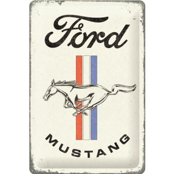 Nostalgic-Art 20x30cm Sign Ford Mustang Horse & Stripes Medium Home/Office Decor