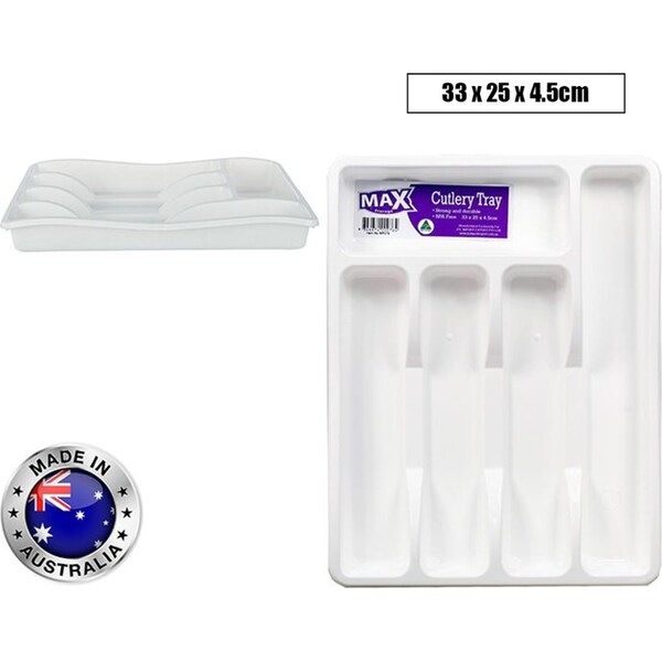 Cutlery Storage Tray 33x25x4.5CM Spoon Fork Knives Storage BPA Free Plastic