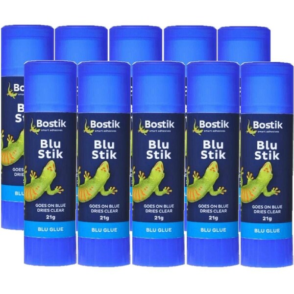 10 Pack Bostik Blue Glue Sticks 35g Blu