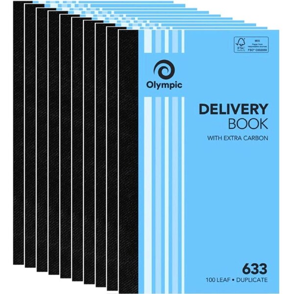 10 Pack Olympic 633 Duplicate Delivery Book Extra Carbon 140867 Bulk