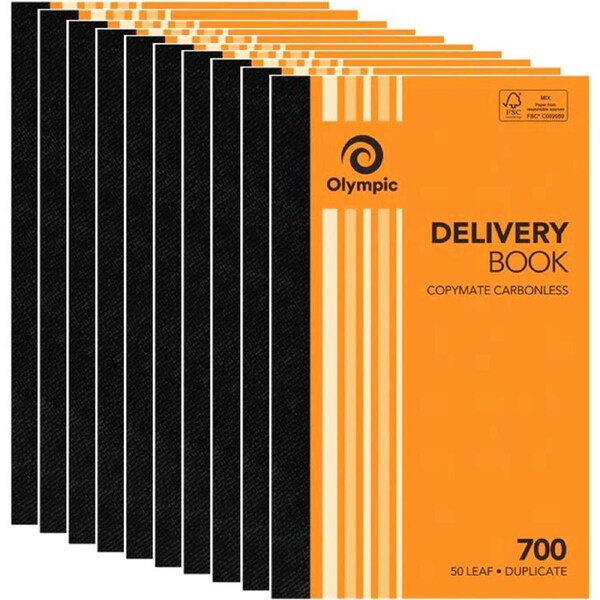 10 Pack Olympic 700 Duplicate Delivery Book Carbonless 140869 Bulk