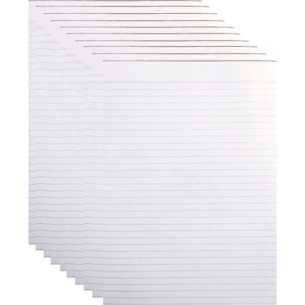 10x Writer Office Writing Pads Paper Ruled 80lf A4 White BULK
