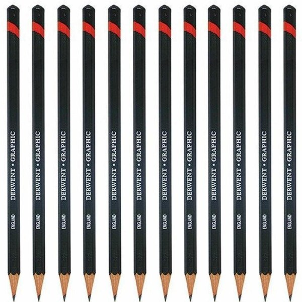 12 Pack Derwent Graphic Pencil 8B Sketching