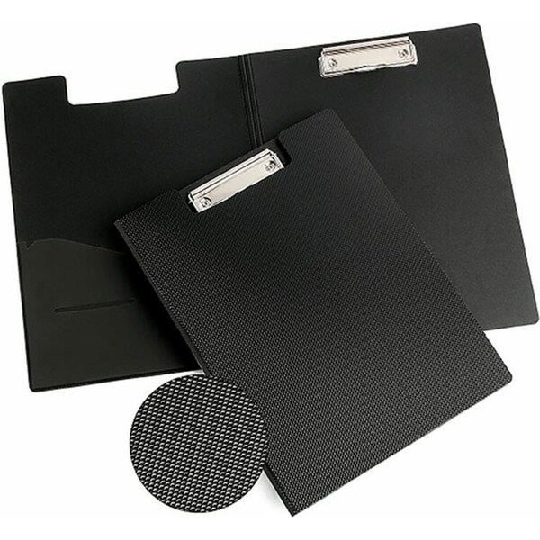 12 Pack Marbig Tough Enviro Clipfolder A4 Black Recycled Clipboard