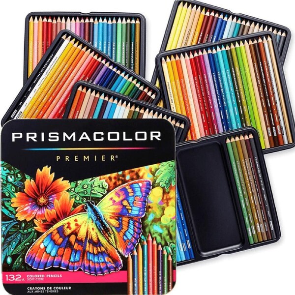 Prismacolor 132 Premier Colour Pencils Tin Set Soft Core