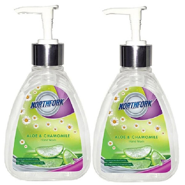 2 Pack Northfork Liquid Handwash 250Ml Aloe-Vera/Chamomile