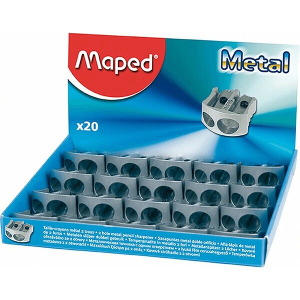 20 Pack Maped Classic 2 Hole Pencil Sharpener Bulk