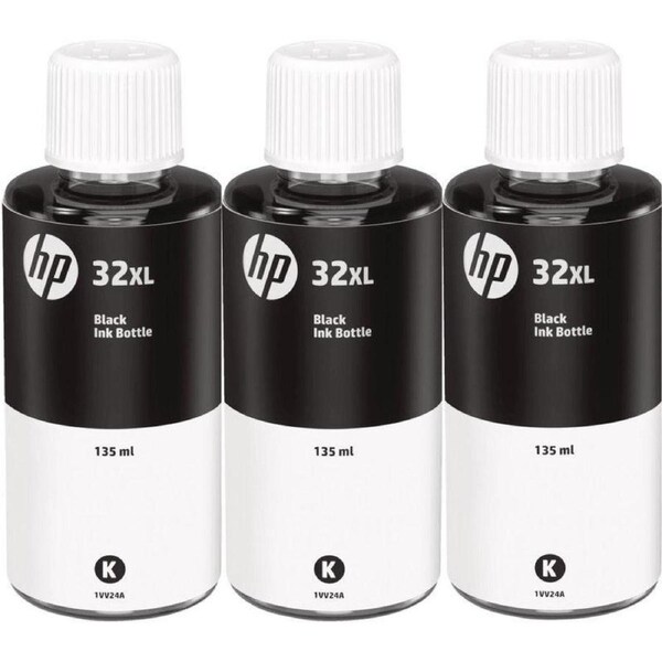 3 Pack HP 32XL Printer Liquid Ink Bottle High Yield Black