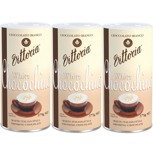 3 Pack Vittoria White ChocoChino Chocolate Italian Style Cioccolato Bianco