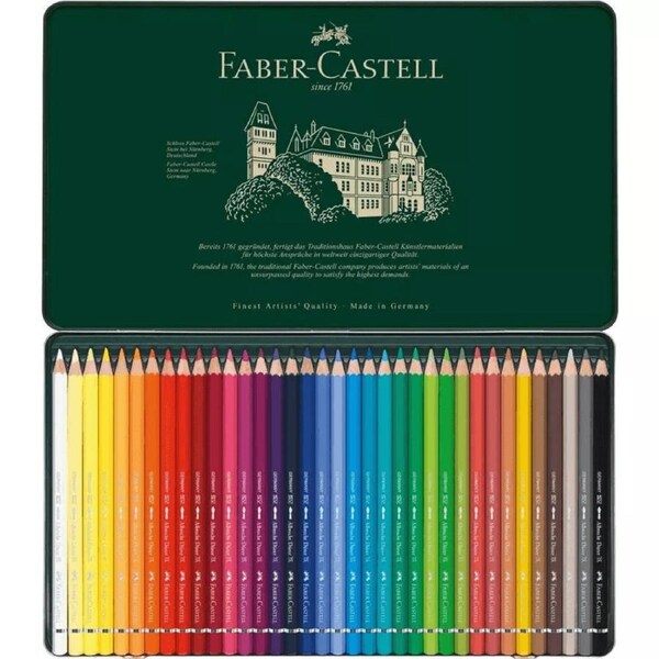 36 Faber-Castell Albrecht Durer Water Colour Pencils Tin Set Coloured