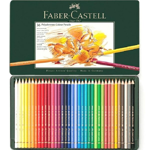 36 Faber-Castell Polychromos Artist Colour Colouring Pencils Tin Set