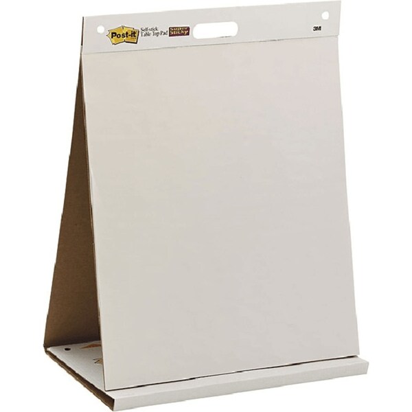 3M Post-It White Tabletop Easel Sticky Notes Pad 508mmx584mm 20 Sheets