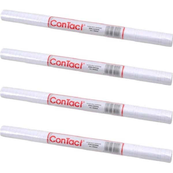 4 Pack Contact Economy Book Covering Self Adhesive 50 Micron 450mmx1m