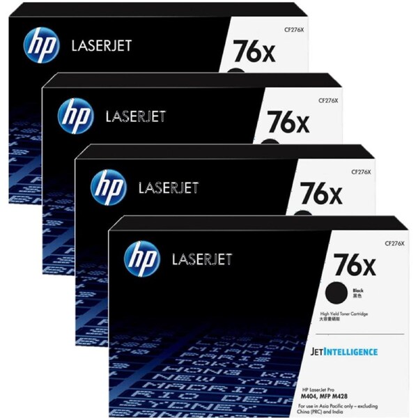 4 Pack HP 76X Toner Ink Cartridge High Yield Black CF276X LaserJet Pro M404 M428 Genuine