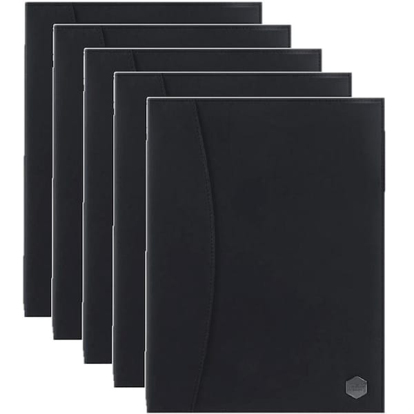5 Pack Marbig Professional Soft Touch Display Book 24 Pockets A4 Black