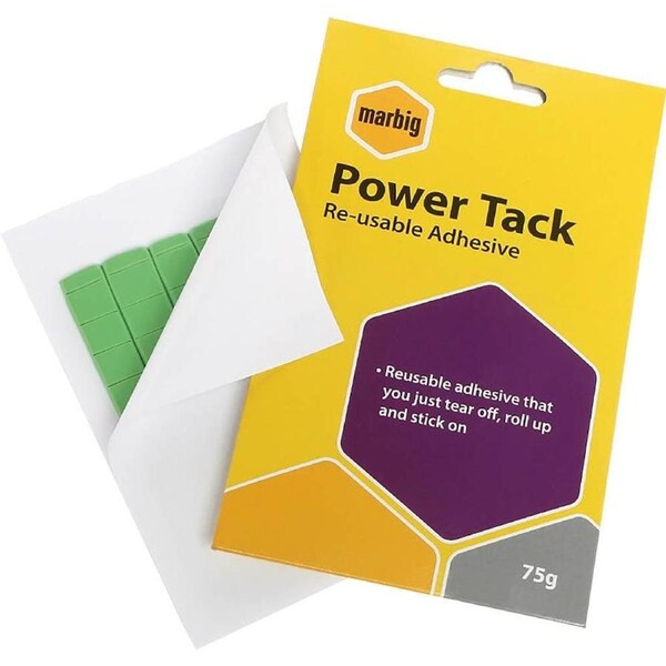 5 Packs Marbig Powertack Removable Adhesive 75G