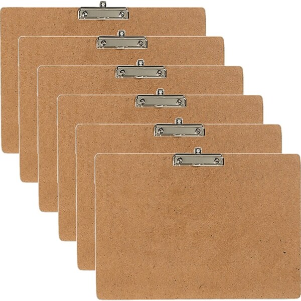 6 Pack Marbig Masonite Clipboard Wire Clip A3 Large Landscape